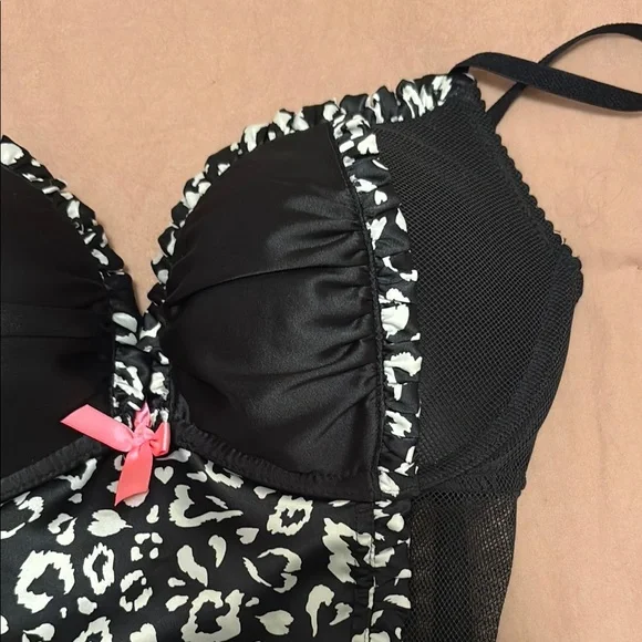 Victoria’s Secret NWT Black and White Leopard Print Bustier - Picture 5 of 7